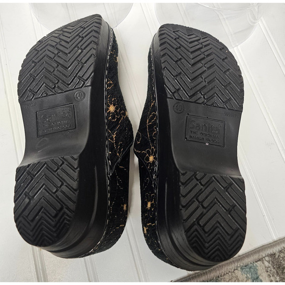 Sanita Slip-on Mule Clogs Womens Black and GOld Casual comfort SIZE 9 US - Picture 4 of 6